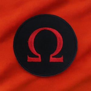 Naszywka z symbolem Omega/naszywka do prasowania/aplikacja do naszycia na kamizelkę, kurtkę, plecak, kostium cosplay, gadżety dla geeków i nerdów, sprzęt do odgrywania ról