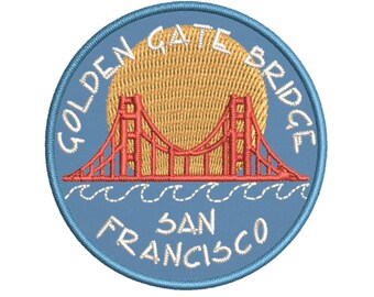 San Francisco California Iron On Travel Patch Golden Gate Bridge 