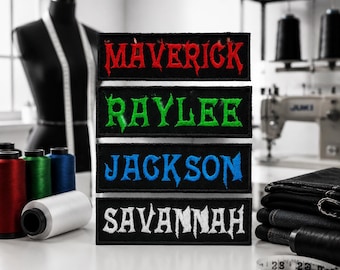 Custom Your Name Tag Patch/Iron-On Patch/Custom Embroidered Patch/Sew-On Applique for Backpack, Clothing, Jacket/Outdoor/Name Badge/Patches