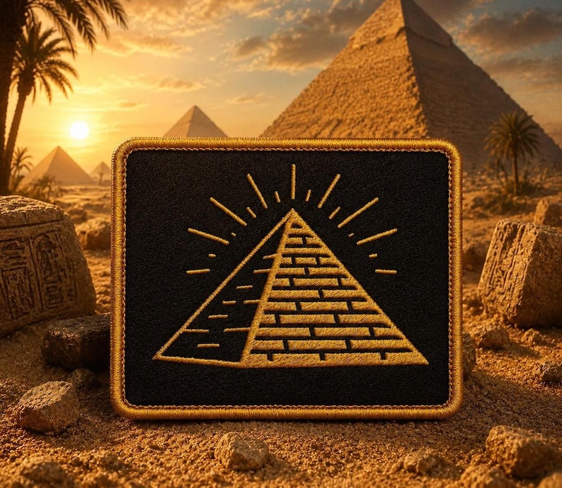 Egypt Pyramid Patch–pyramid/pharaoh/history/death Mask Iron-on or Sew ...