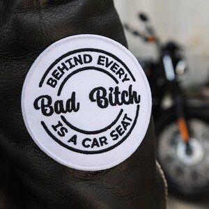 Bad Bitch Patch Iron-On Sew-On Attitude Applique for Jacket Vest Backpack, Sarcastic Bold Statement, Empowerment, Sassy Mom Gear