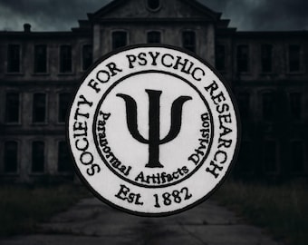 Psychic Research Society Patch/Iron-on Patch/Paranormal Artifacts/Haunted History/Ghost Hunter/Sew-On Applique for Clothing Jacket Backpack