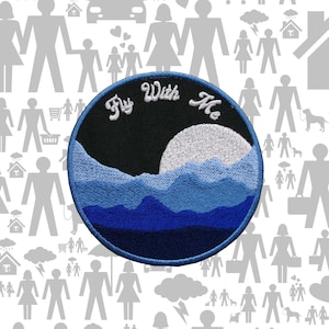 Fly With Me Patch/Iron-On Embroidered Applique for Jackets & Backpack/Clothing/Hat/Nature Gift/Wilderness/Adventure Patch/Park Patch