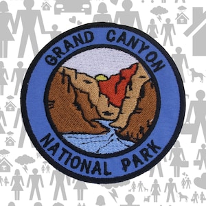 Iron-On Grand Canyon Park Patch/Sew-On Applique for Jackets & Backpack/Clothing/Nature Badge/Hiking Patch/Camping Patch/Souvenir Gift