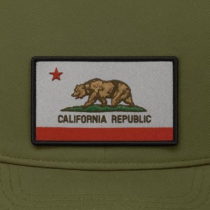 California Republic Flag Patch Embroidered DIY Iron-on/Sew-on Premium Applique Shoulder Uniform Vest Jacket Costume, Biker Club Military