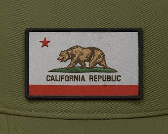 California Republic Flag Patch/Iron-On Patch/Sew-on Applique for Uniform, Jacket, Gear/Travel Souvenir/Biker Patch/MC Club/Military Veteran