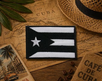 Parche de la bandera de Puerto Rico / Parche termoadhesivo / Regalo para veteranos militares / Motociclista / Aplique bordado para coser en ropa, chaleco, mochila, uniforme y equipo