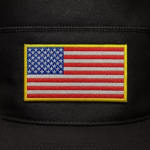 American USA US Flag Patch Iron-on Applique Shoulder Uniform Vest Jacket, Travel, Biker MC Club Military Veteran Explorer