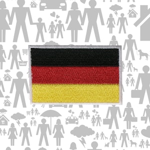 Germany Flag Patch Embroidered DIY Iron-on/Sew-on Premium Applique Shoulder Uniform Vest Jacket Costume Biker Club Military Veteran Explorer