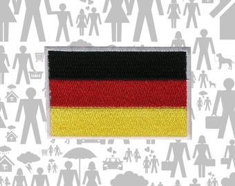 Germany Flag Patch Embroidered DIY Iron-on/Sew-on Premium Applique Shoulder Uniform Vest Jacket Costume Biker Club Military Veteran Explorer