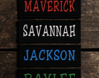 Custom Name Tag Patch/Iron-On Patch/Custom Embroidered Patch/Sew-On Applique for Backpack, Clothing, Jacket/Outdoor/Name Badge/Gifts/Patches