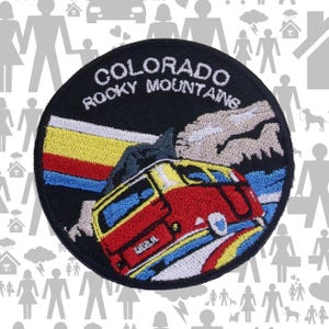 Iron-On Rocky Mountain Park Patch/Sew-On Applique for Jackets & Backpack/Clothing/Nature Badge/Hiking Patch/Camping Patch/Souvenir Gift