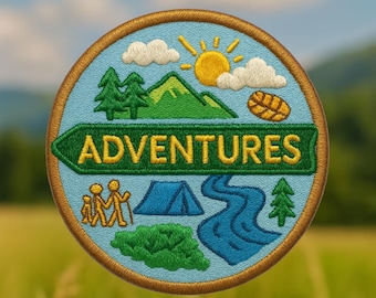 Outdoor Adventures Patch/Merit Badge/Scout Style Iron-On  Applique for Jacket, Backpack & Camping Gear/Kids Patch/Hiking Patch