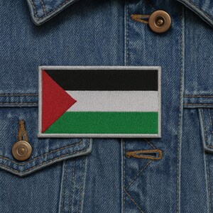 Palestinian Flag Patch/Iron-On Patch/Sew-on Applique for Uniform, Jacket, Gear/Travel Souvenir/Biker Patch/MC Club/Military Veteran image 4
