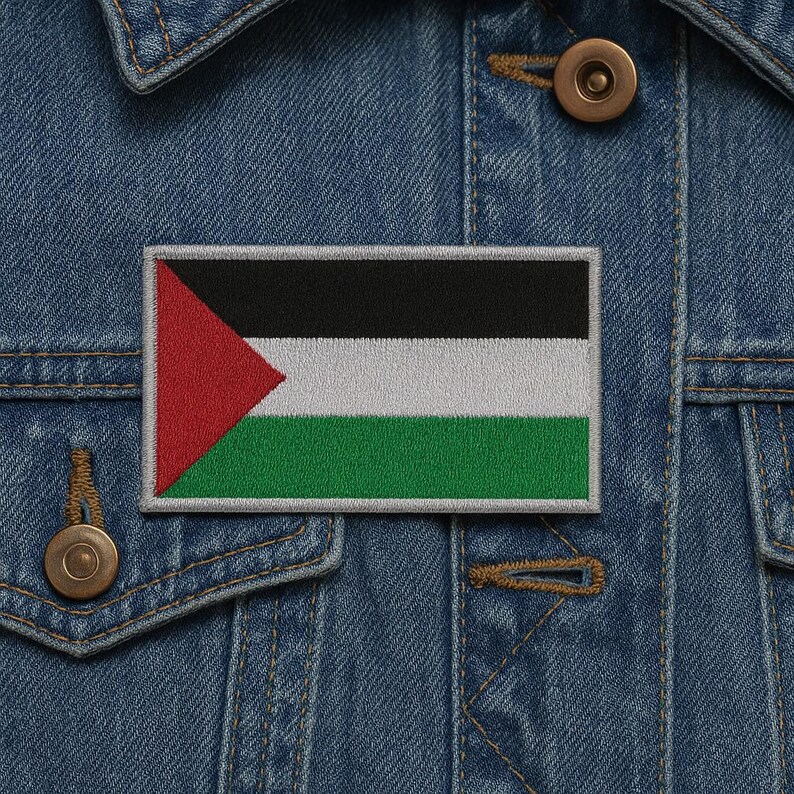 Palestinian Flag Patch/Iron-On Patch/Sew-on Applique for Uniform, Jacket, Gear/Travel Souvenir/Biker Patch/MC Club/Military Veteran image 4