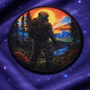 Parche de soldado espacial para planchar y coser, aplique de armadura de ciencia ficción para gamer, mochila, chaqueta, chaleco, disfraz de cosplay, equipo de batalla táctico, guerrero