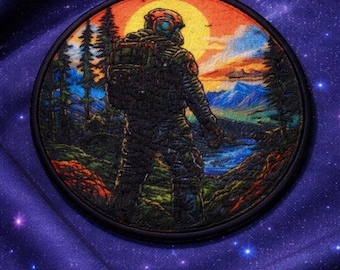 Space Soldier Patch Iron-On Sew-On Sci-Fi Armor Applique for Gamer Backpack Jacket Vest Cosplay Costume Tactical Battle Gear Warfighter