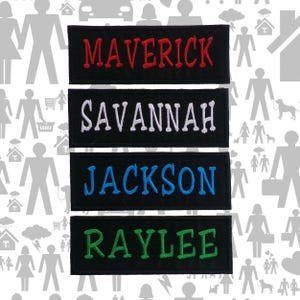 Custom Name Tag Patch Iron-On Personalized Embroidered Applique for Jacket Vest Backpack, Gamer, Biker, Tactical Gear, Veteran, MC Badge