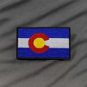 Parche de la bandera del estado de Colorado / Parche termoadhesivo / Aplique para coser para uniforme, chaqueta, equipo / Recuerdo de viaje / Parche de motociclista / Club de motociclistas / Veterano militar