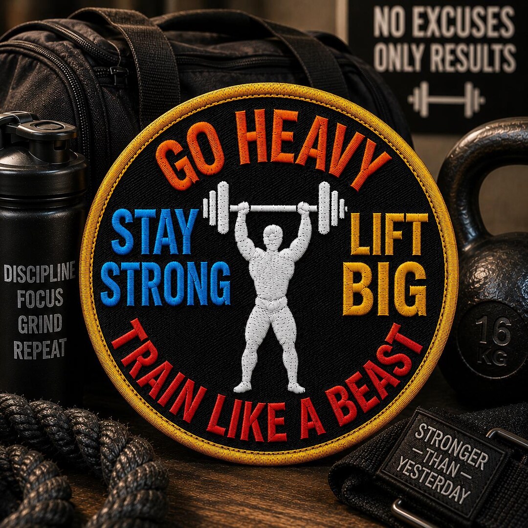 Fitness Motivation Patch No Pain No Gain Gym Iron-on or Sew-on Workout ...