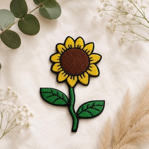 Sunflower Patch Iron-On Sew-On Applique for Jackets Bags Backpacks Festival Gear, Boho Style, Hippie Vibes, Outdoor Nature Badge