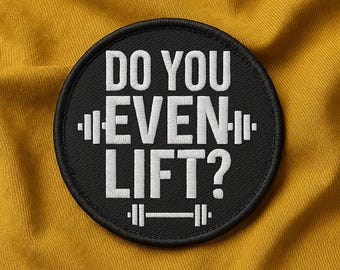 Fitness Motivatiepatch Do You Lift Gym opstrijkbare of opgenaaide workoutbadge voor jassen, rugzakken en sporttassen Lift Heavy Appliqué
