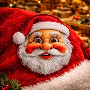 Naszywka z motywem Świętego Mikołaja, do naprasowania, do przyszycia, do kurtki, plecaka, kamizelki, odzieży, skarpet choinkowych, torby prezentowej, świątecznej, na Biegun Północny