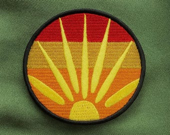 Misscase Patch con nome bandiera personalizzata, etichetta con toppa con testo con ricamo tattico militare per zaino per abbigliamento all'aperto (Black Edge
