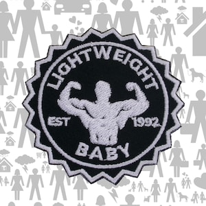 Lightweight Baby Patch Embroidered Iron-On Sew-On Gym Applique for Jacket Vest Backpack, Bodybuilder Badge, Fitness Motivation, Gym Life