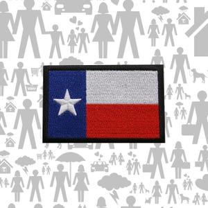 Texas State Flag Patch Embroidered Iron-on/Sew-on Applique Shoulder Uniform Vest Jacket Costume Biker MC Club Military Veteran Explorer
