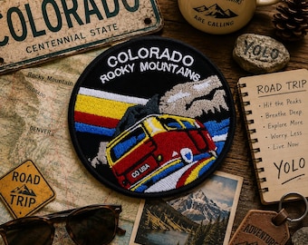Rocky Mountain Park Patch/Iron-On Patch/Embroidered Sew-On Applique for Jackets & Backpacks/Clothing/Nature Badge/Hiking Patch/Camping Patch