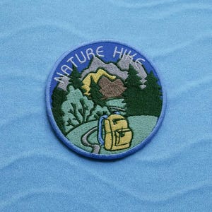 Hiking Patch/Iron-On Patch/Nature Patch/Sew-On Applique for Jacket/Backpack/Clothing/Hats/Wilderness/Mountain Patch/Park Patch/Camping Patch