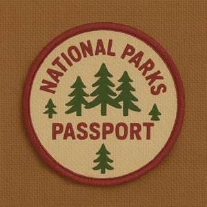Iron-On National Parks Passport Patch/Sew-on Applique for Jacket & Backpack/Clothing/Nature Badge/Hiking Patch/Camping Patch/Simple Patch