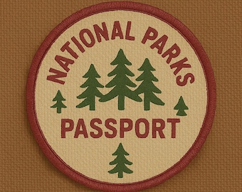 Iron-On National Parks Passport Patch/Sew-on Applique for Jacket & Backpack/Clothing/Nature Badge/Hiking Patch/Camping Patch/Simple Patch