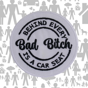 Bad Bitch Patch Embroidered Iron-On Sew-On Attitude Applique for Jacket Vest Backpack, Sarcastic Bold Statement, Empowerment, Sassy Mom Gear