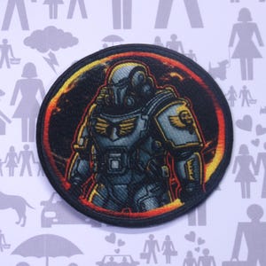 Space Soldier Patch Iron-On Sew-On Sci-Fi Armor Applique for Gamer Backpack Jacket Vest Cosplay Costume Tactical Battle Gear Warfighter