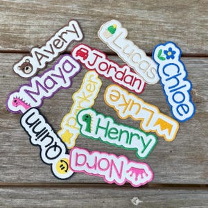 Custom Name Patch – Personalized Embroidery Name Patches | Team Patches Iron-On, Sew-On, Hook & Loop | Bee Patches for Clothes, Jacket, Bag