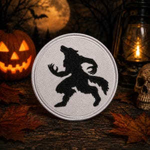 Werewolf Patch//Iron-On Patch/Howl-O-Ween/Kids Patches/Trick-or-Treat Bag/Halloween Costume Decor/Sew-On Applique for Clothing Jacket, Hat