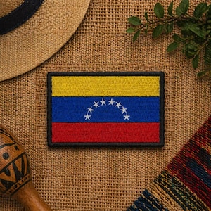 Venezuela Flag Patch/Iron-On Patch/Military Bikers/Veteran Gift/Embroidered Sew-on Applique for Clothing Uniform Vest/Jacket Backpack Gear