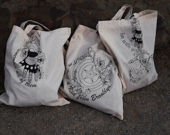 Bolsa de mano/bolsa de compras inspirada en el Soldado de Invierno, Capitán América, Bucky y Steve