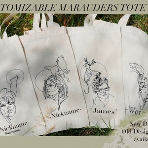 Marauders/Tote Bag/Jute Bag/All the Young Dudes/Tote Bag/Harry