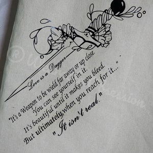 LOKI. inspired/Love is a Dagger /Tote Bag/Jutebeutel/Einkaufstasche/ Tragetasche image 2