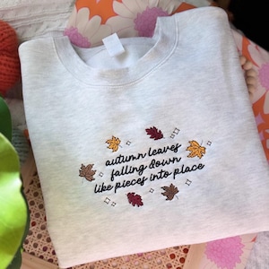 All Too Well Embroidered Sweatshirt | Taylor-inspired Fall Pullover Gift