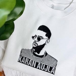 Moletom bordado Karan Aujla Crewneck e moletom com capuz presente Punjabi Guy moletom presente Punjabi Girl Top Aujla Punjabi com capuz presente indiano cara