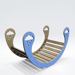 Große Baby Rocker digital plan dxf pdf CNC Dateifräse Montessori Sperrholz Hängematte