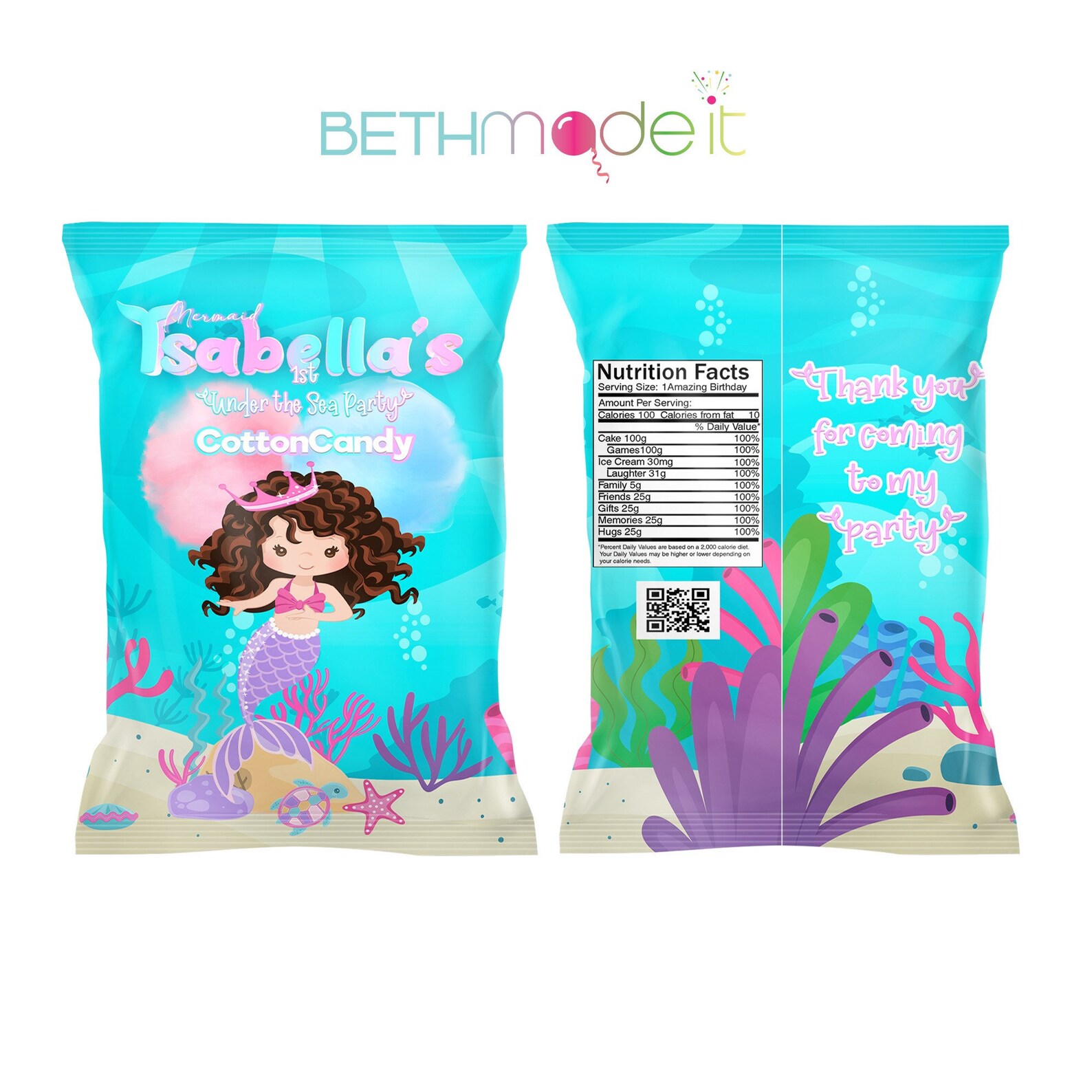 Mermaid Cotton Candy Etsy