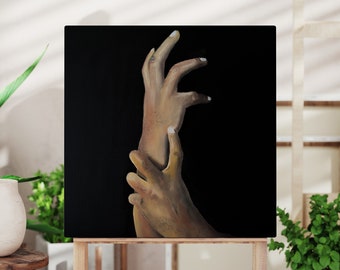 24 x 24 Print - “Hands of Creation” - Original Oil Painting, Artisan Hand Imagery, Contemporary Fine Art