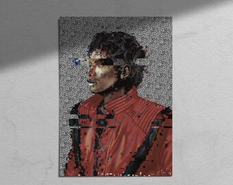 Thriller - Michael Jackson based wall art poster. 80s Music Art - Dorm Room Poster(Framed or Unframed)