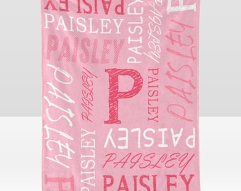 Custom Name Flannel Blanket: Personalized Throw, Birthday Gift