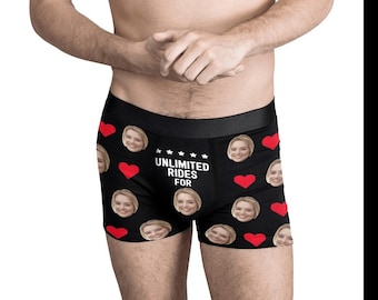 Custom Boxers with Face for Boyfriend Husband Dad, Custom Underwear with Photo, Picture Boxer Briefs, photo Boxers,Personalized gifts.